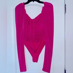Pink flirty bodysuit